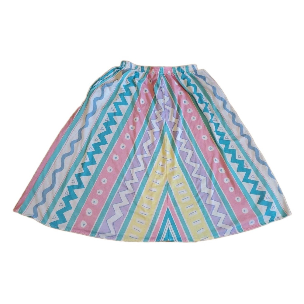 Vintage Skirt Geometric Southwestern Aztec Boho USA Stretch Waist Size S/M‎